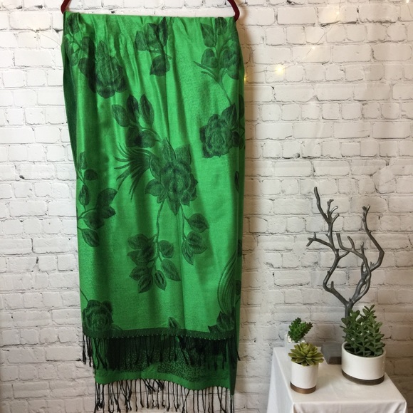 🆕 Boho chic wrap reversible light or dark green - Picture 3 of 8